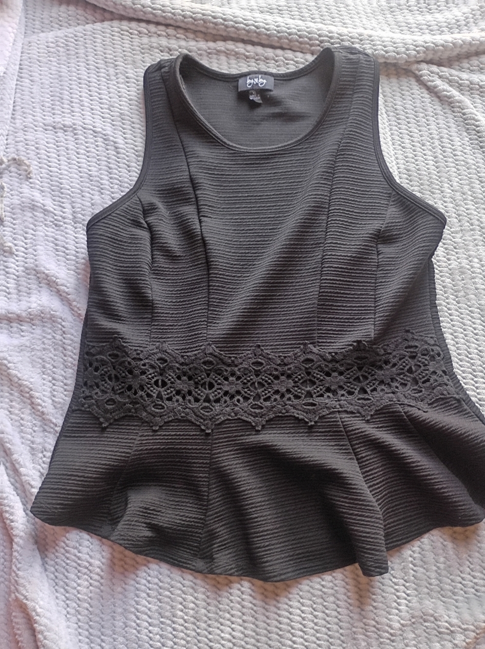 🎆By&By Black Peplum Top